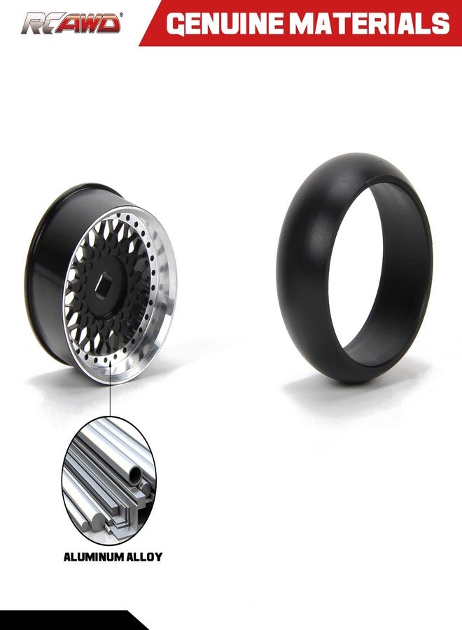 RCAWD RC Wheels Rims and Tires for 1/28 Wltoys Mini-Z, Mini-Q, Mini-D Kyosho, K969 K989 P929 Drift Rally Upgrades, Sun-Type, No More Glue RC Wheel Parts 25mm Diam Black - Image 3