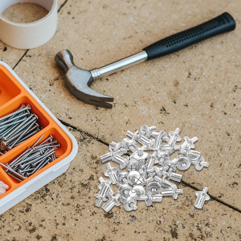 Aluminum Drive Rivets High Strength Knock Type Rivet Fasteners and 200pcs with Rounded and Countersunk Heads for Industrial Needs Architectural Decoration - Image 4