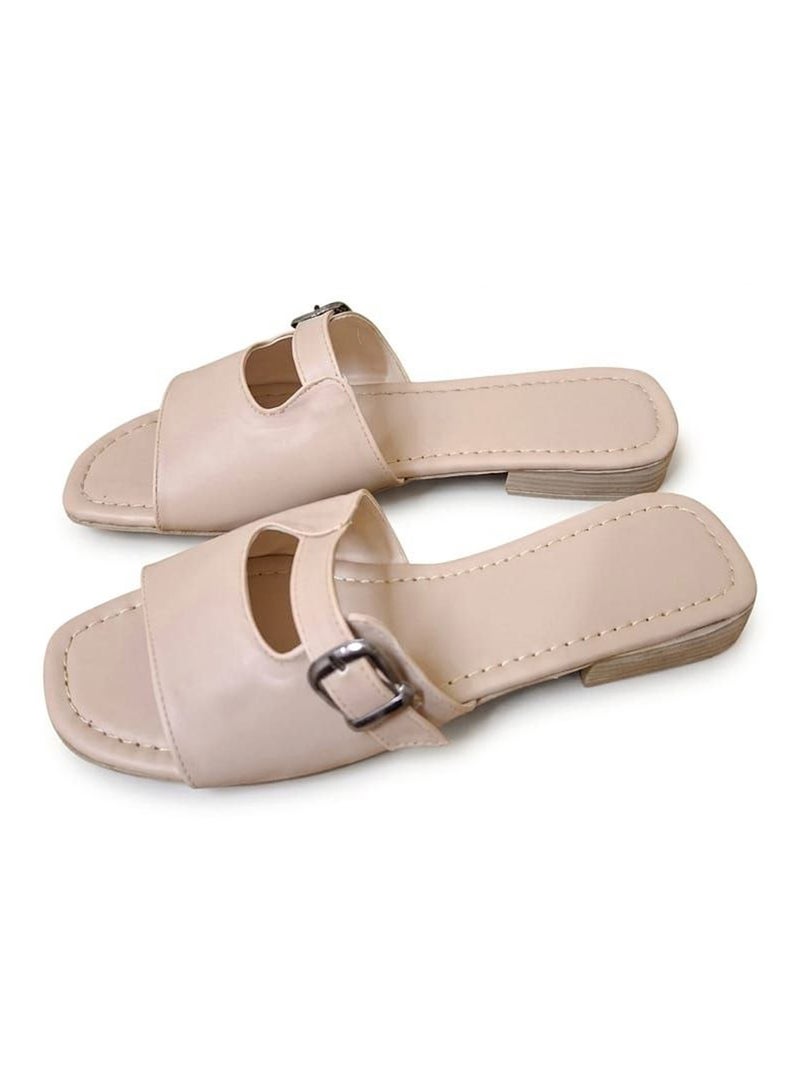 Karisma Flat Squared Toe Slippers With A New Strap Buckle Design - Image 2