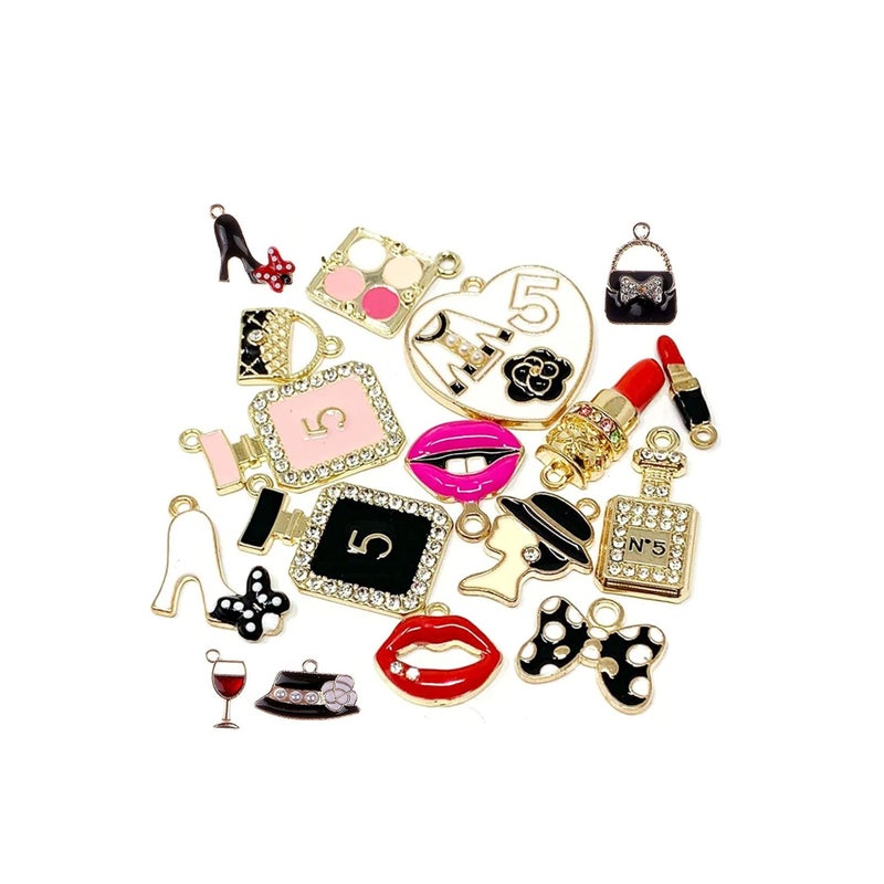 SOLARAE 17 Pack Leather Sandals Shoe Accessory Shiny Jewelry, Luxury Fashion Rhinestone Shoe Jewelry Accessory for Women Girls - Image 2