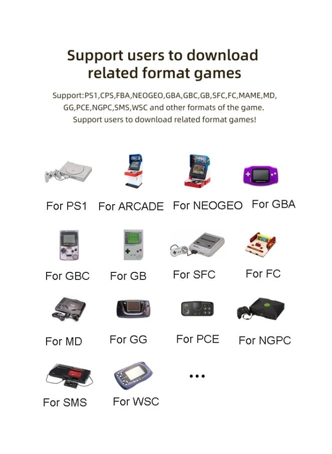 3.5-inch quad-core open source handheld retro handheld game console 64G 5000 + games