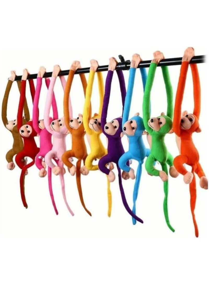BEYTOR 3 Pcs Hanging Monkey Plush Toys for Kids with Light & Sound | Soft Stuffed Animal Monkey for Play & Room Decor | Assorted Colors - Image 1