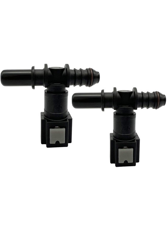 KRD PERFORMANCE 5/16 (7.9mm) SAE to 6mm Nylon Fuel Line Hose Quick Release Connector, Pack of 2