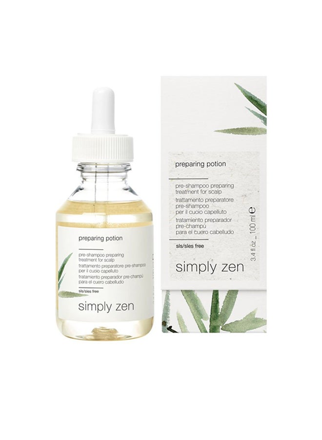 Simply Zen Preparing Potion 100ml – Deep Purification for Clogged Follicles, Essential Oils, Exfoliating Serum for Itchy Scalp Relief 100ml - Image 1