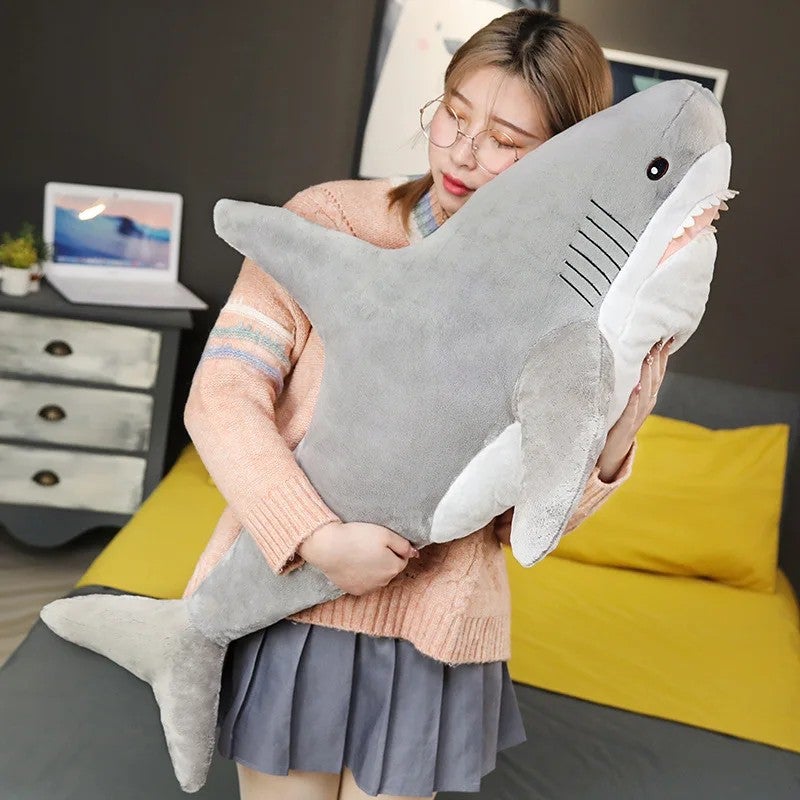 Y&D Good Quality Large Stuffed Animal Toy – Creative Sawtooth Shark Plush Doll, Soft Cuddly Sea Animal Gift for Kids and Shark Lovers - Image 1