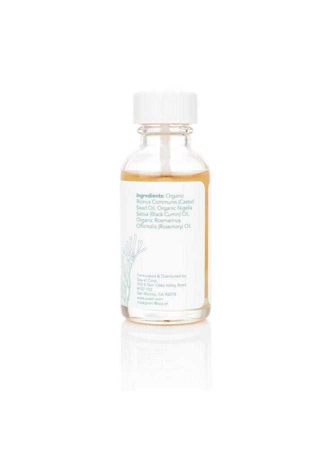 Sea-El سائل الرموش والحواجب من شركة كاستور (10% زيت حبة البركة السوداء) سعة 1 أونصة من سي إل  - Image 3