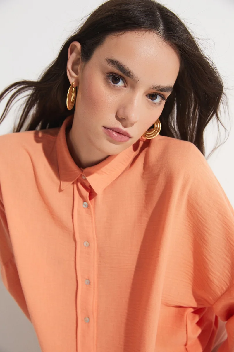 JUNE Women's Exclusive Boyfriend/Wide Pattern Shirt