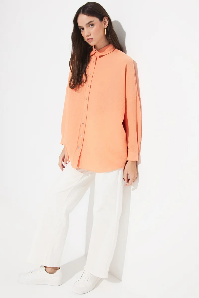 JUNE Women's Exclusive Boyfriend/Wide Pattern Shirt