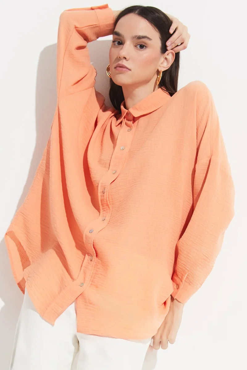 JUNE Women's Exclusive Boyfriend/Wide Pattern Shirt