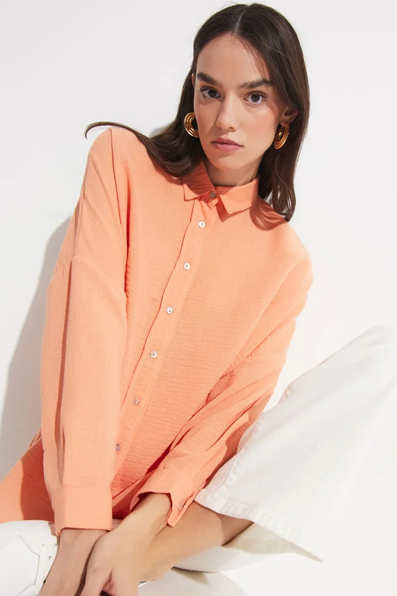 JUNE Women's Exclusive Boyfriend/Wide Pattern Shirt