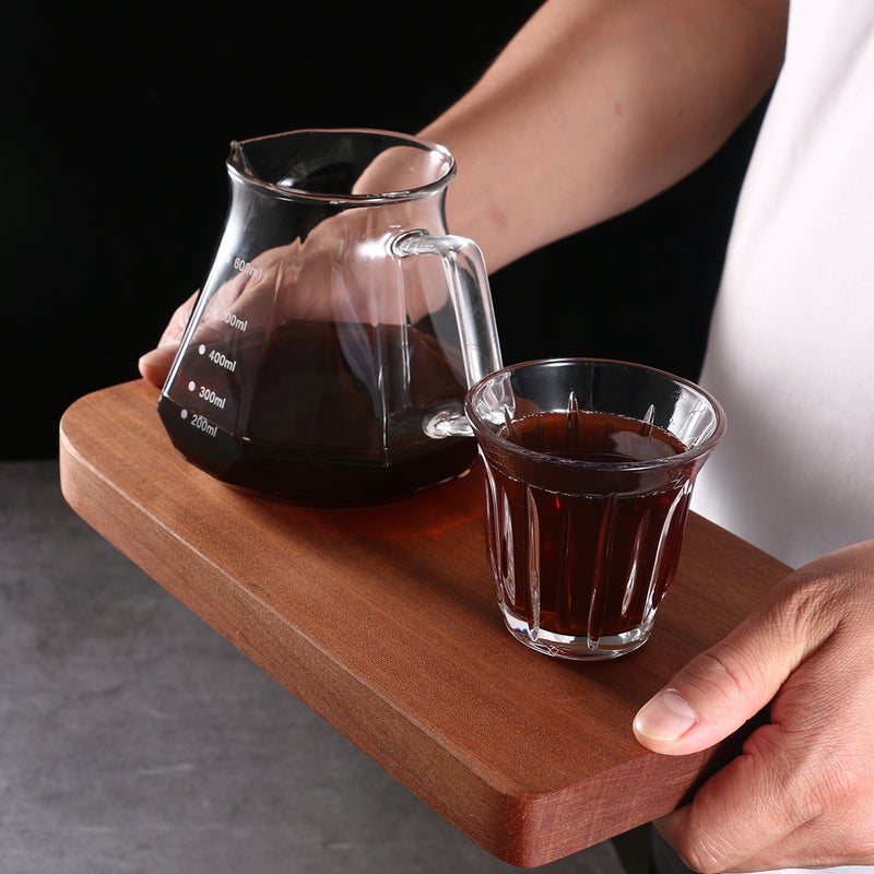 Transparent Color Borosilicate Glass Diamond Coffee Pot V60 Filter Cup Set Heat-Resistant Cloud Pot Fair Cup - Image 5