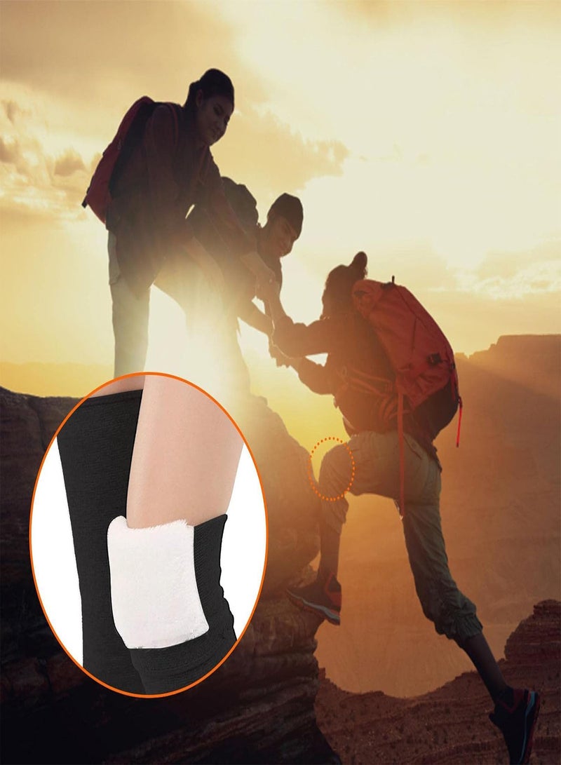 GGOOT Wool Knee Warmers | Thicken Wool Knee Brace,Plush Knee Warmers Winter Knee Guard Wool Lamb Fleece Kneepads Leg Warmer for Running Cycling Hiking - Image 3