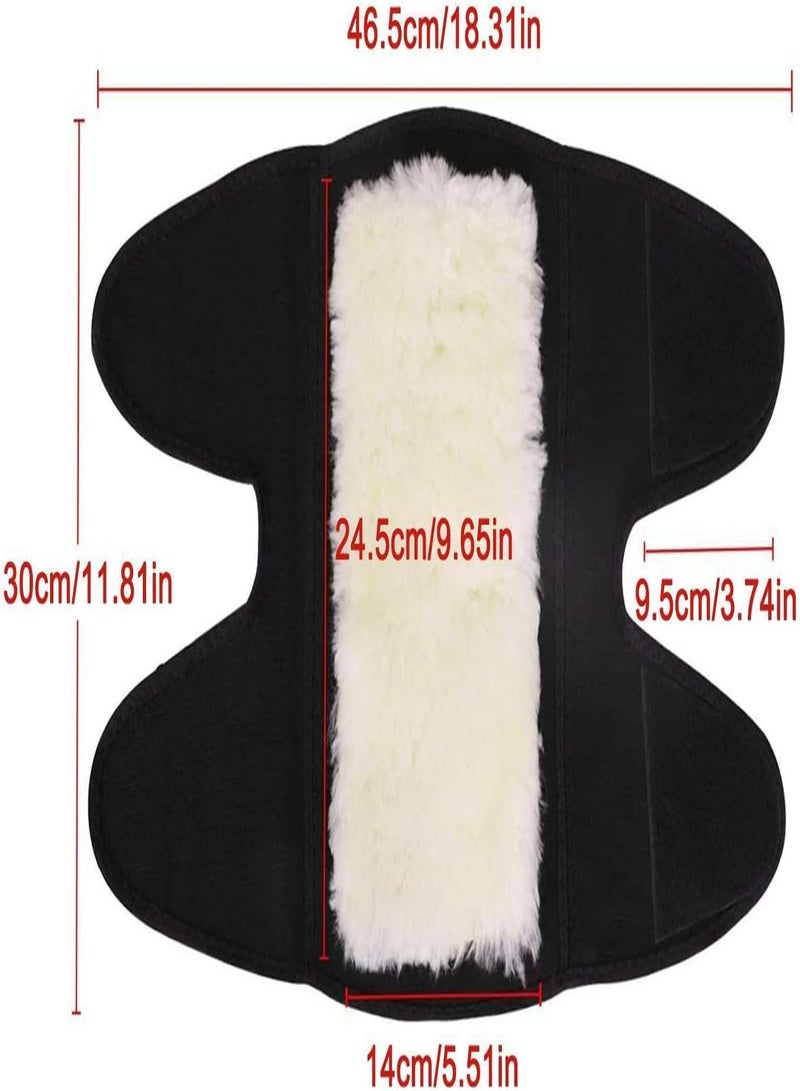 GGOOT Wool Knee Warmers | Thicken Wool Knee Brace,Plush Knee Warmers Winter Knee Guard Wool Lamb Fleece Kneepads Leg Warmer for Running Cycling Hiking - Image 4