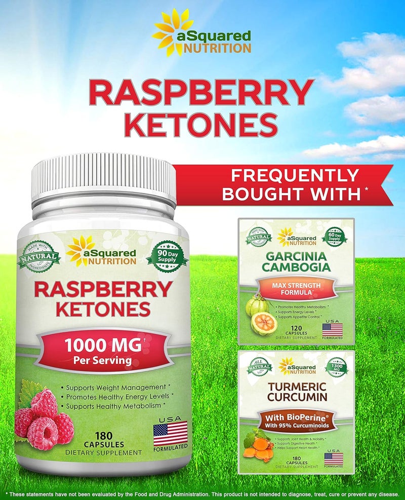 aSquared Nutrition Natural Raspberry Ketones 1000mg180 CapsulesWeight Loss Supplement Max Strength Plus Appetite Suppressant Diet Pills Premium Lean Health Powder to Boost Pure Energy  Metabolism - Image 4