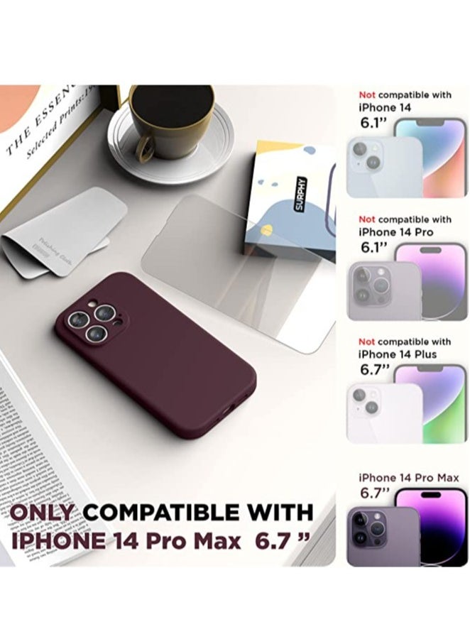 Raxoom iPhone 14 Pro Max Case with Screen Protector, (with Camera Protection + Soft Microfiber Lining) Liquid Silicone Phone Case, - Image 2