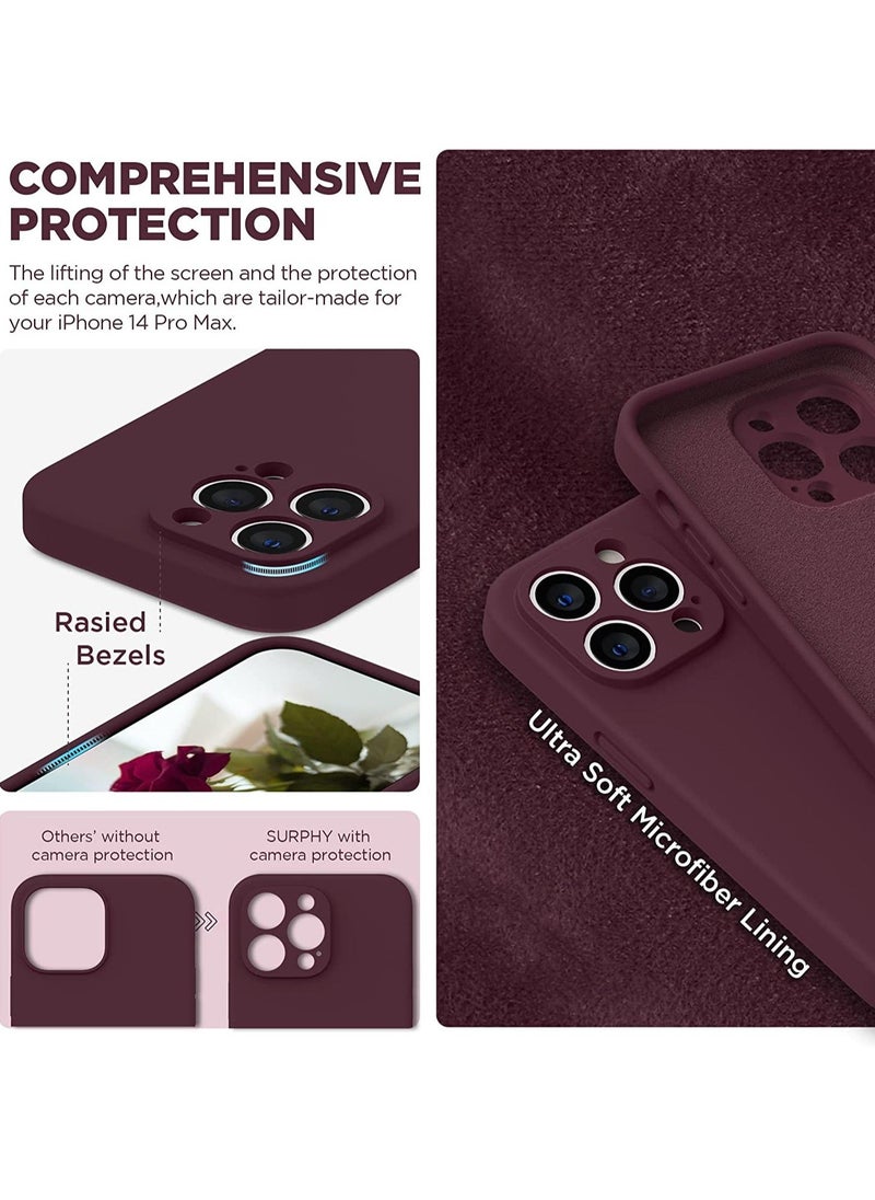 Raxoom iPhone 14 Pro Max Case with Screen Protector, (with Camera Protection + Soft Microfiber Lining) Liquid Silicone Phone Case, - Image 3
