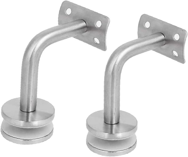 304 Stainless Steel Handrail Bracket 38mm Base Dia Wall Stair Rail Support 2pcs Easy Installation - Image 2