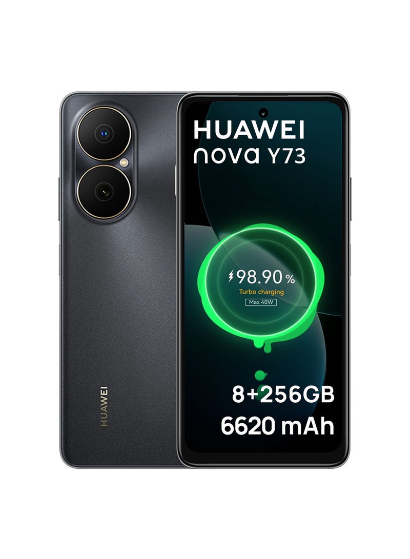 هواوي نوفا Y73 ثنائي الشريحة أسود 8 جيجابايت رام 256 جيجابايت 4G - نسخة الشرق الأوسط - Image 1