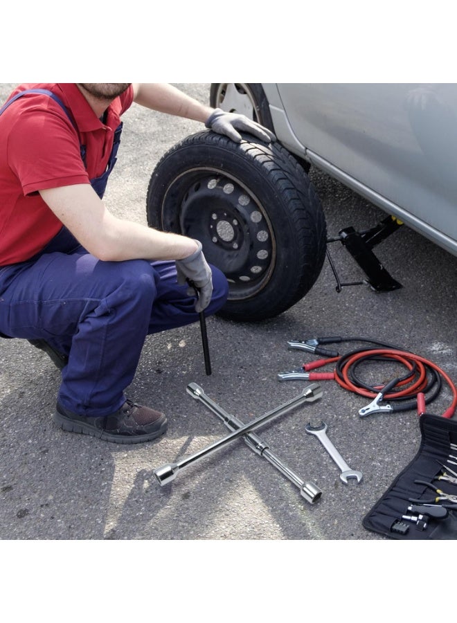 4-Way Folding Multi-Size Wrench Tool – Durable & Easy-to-Use Wheel Nut Spanner for Daily Use - Image 4