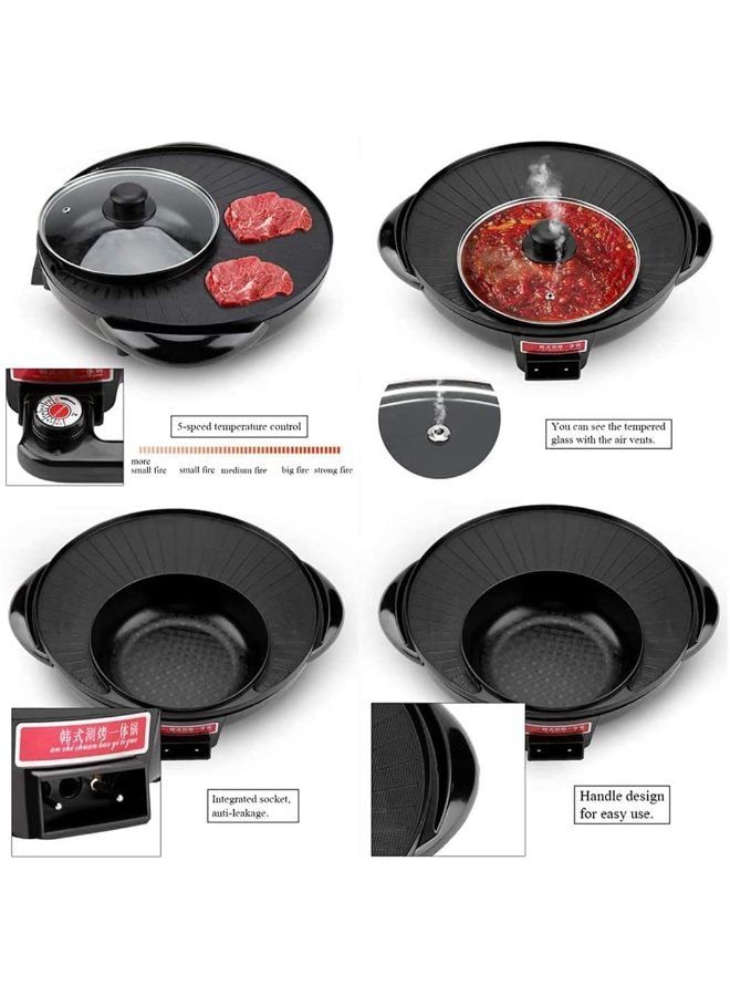 2 in 1 Electric ShabuShabu Hot Pot with Grill and BBQ Machine  - Image 3