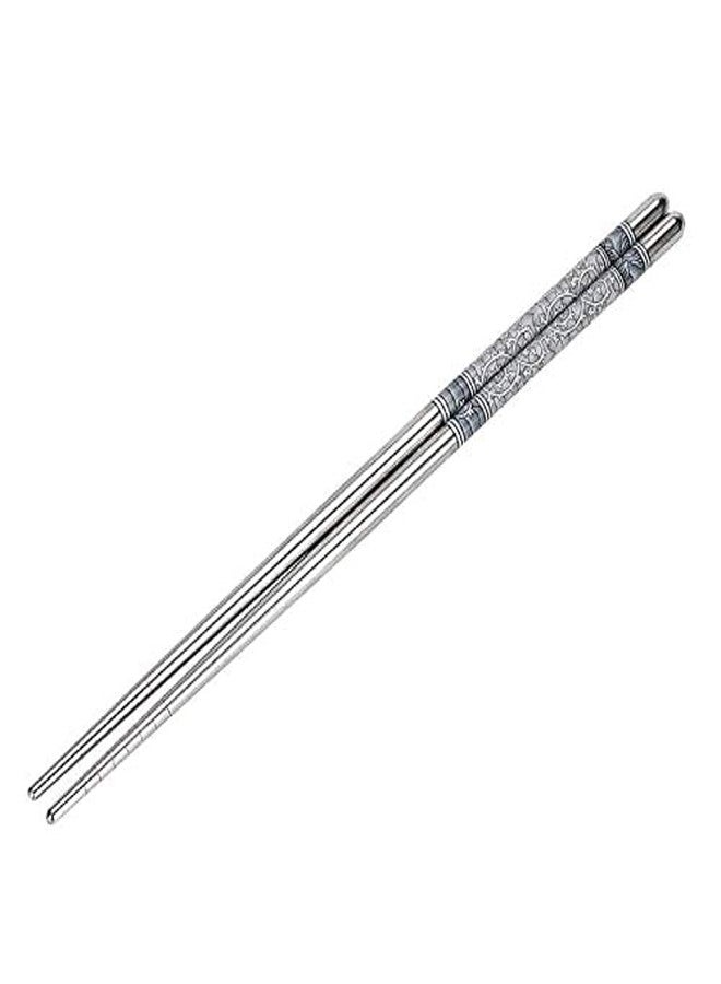AIMERS Reusable Metal Stainless Steel Chopsticks Dishwasher Safe Lightweight Easy to Use Metal Chop Stick Utensils - Image 1