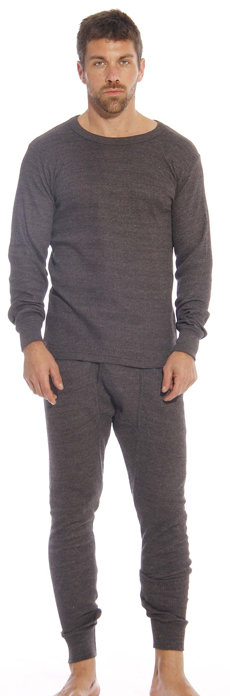 At The Buzzer Thermal Underwear Set for Men 95962-Charcoal-XXL - Image 1