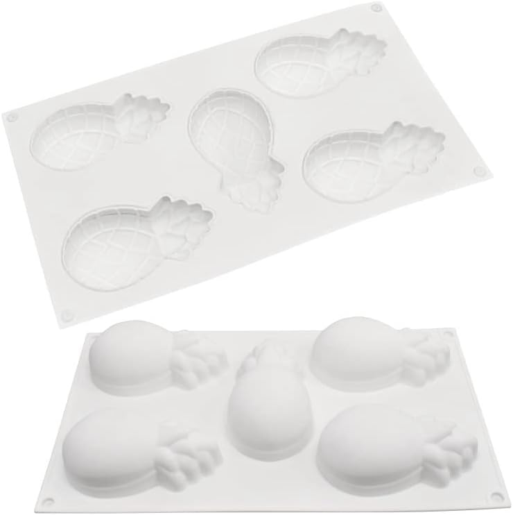 mostsom Silicone Mold Dessert Silicone Cake Mold For Baking Fondant Mould Fruit Shape Sugar Candy Jelly Bakeware Chocolates Mould (Pineapple G_11.68x6.84x1.48 inch) - Image 5