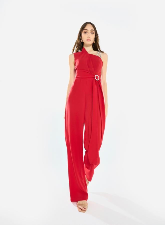 House of Moda Women Asymmetric One Shoulder Jumpsuit - Image 1