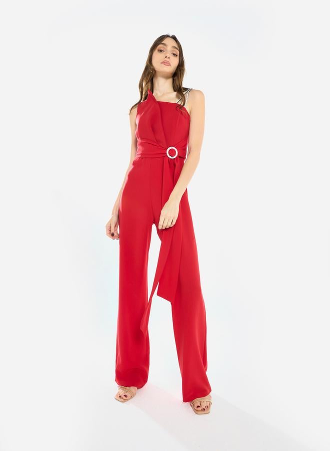 House of Moda Women Asymmetric One Shoulder Jumpsuit - Image 2