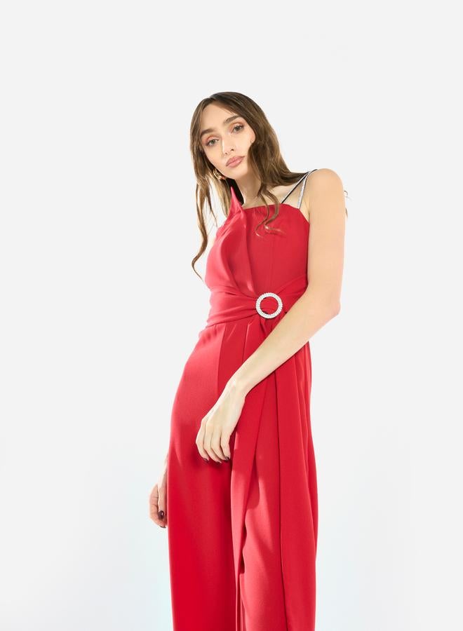 House of Moda Women Asymmetric One Shoulder Jumpsuit - Image 4