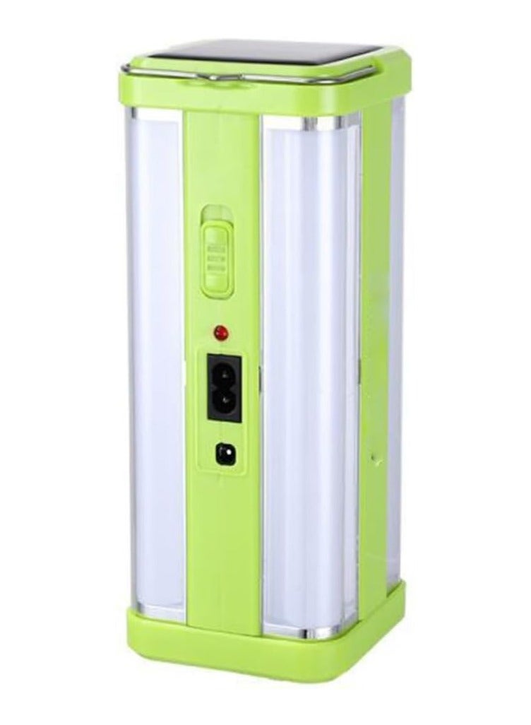Emergency Light WD-8002S Solar LED Rechargeable Hand Hold Lamp Tube Lead Acid Battery 2200mAh 2 Step Push Switch Handle 5.5DC/Round Plug Port Round Plug Charging Wire  - Image 1