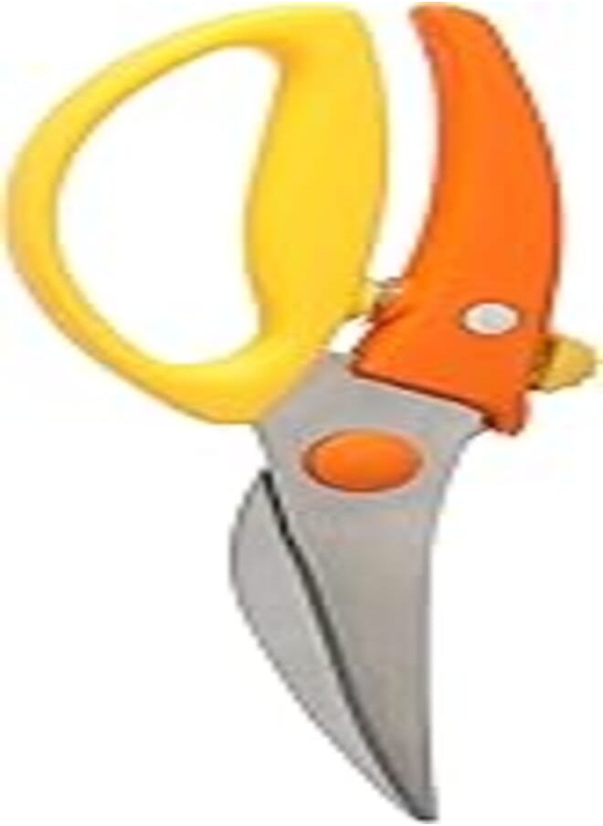 OR Stainless steel chicken scissors orange yellow 