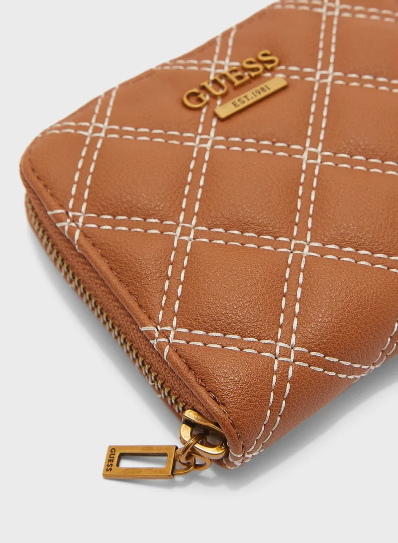 GUESS Cessily Zip Around Purse