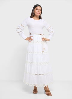 Khizana Dress With Lace Trims  - Image 1