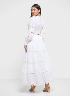 Khizana Dress With Lace Trims  - Image 2