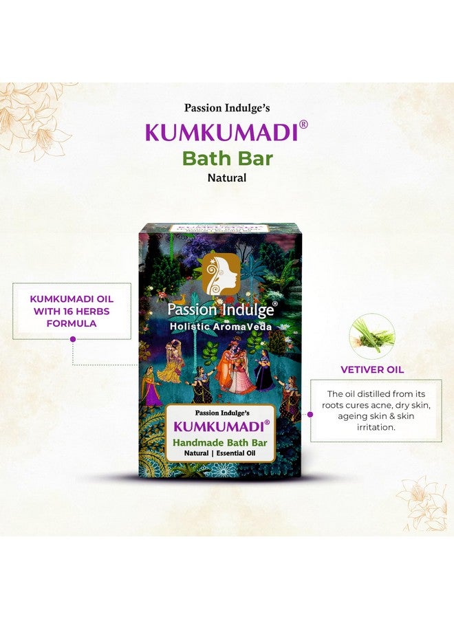 Passion Indulge Kumkumadi Natural Handmade Bath Bar & Kumkumadi Natural Face Mudd Pack For Skin Glow, Shine & Brightness with Saffron, Vetiver Oil and 16 Herbs - Image 3