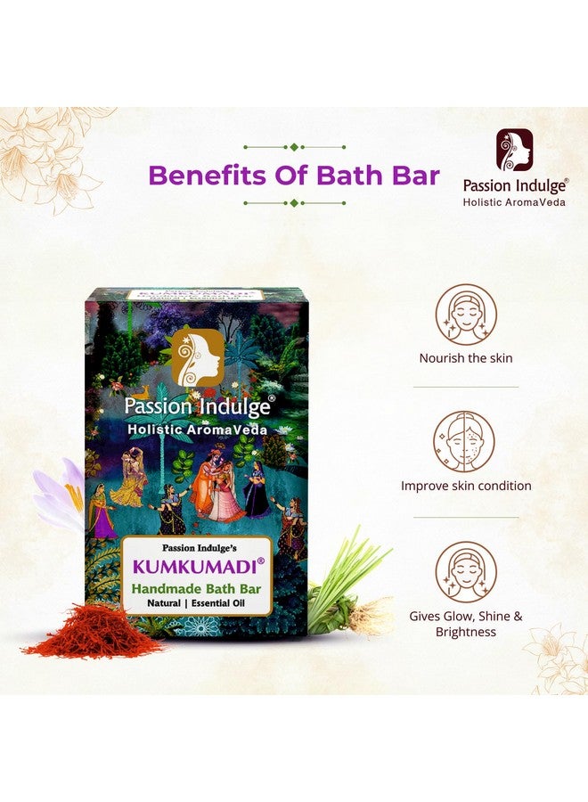 Passion Indulge Kumkumadi Natural Handmade Bath Bar & Kumkumadi Natural Face Mudd Pack For Skin Glow, Shine & Brightness with Saffron, Vetiver Oil and 16 Herbs - Image 5