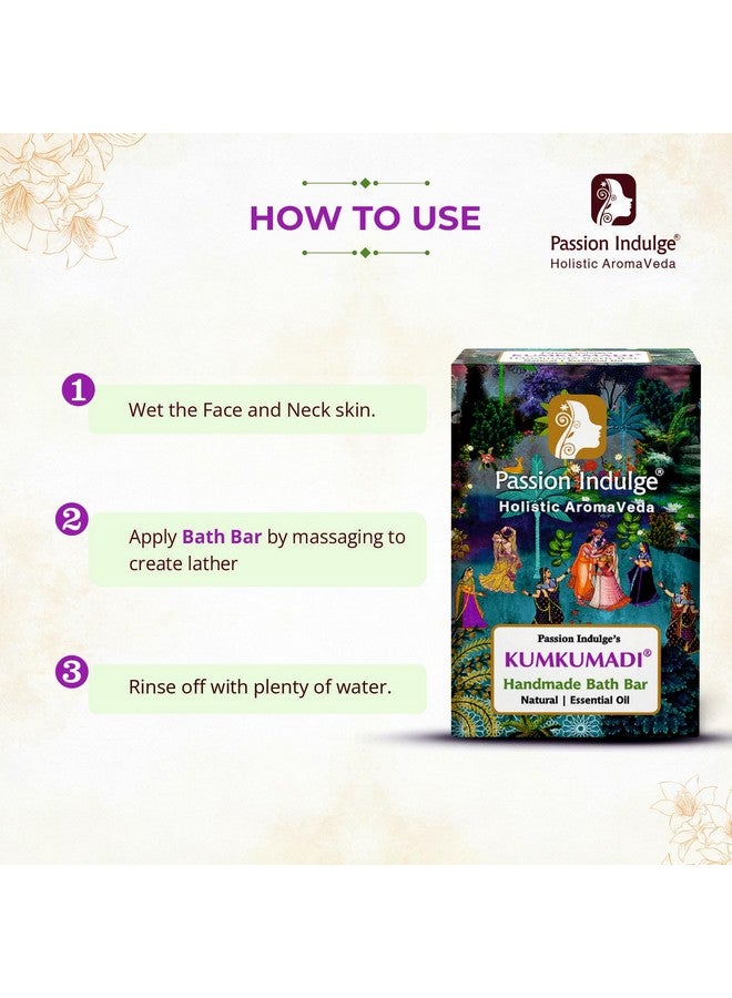 Passion Indulge Kumkumadi Natural Handmade Bath Bar & Kumkumadi Natural Face Mudd Pack For Skin Glow, Shine & Brightness with Saffron, Vetiver Oil and 16 Herbs - Image 4