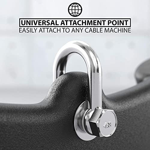 KAKSS Cable Machine Attachments. Black Matte Handles with Universal Attachment for Cable Machines. Pull Down, Press Down, Row, Triceps, Biceps & Lats. Available in 8 Varieties. (Narrow Bicep) - Image 3