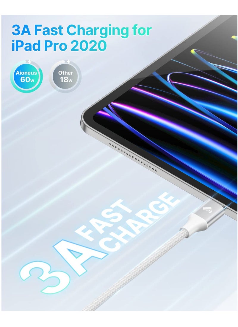 Aioneus - USB C to USB C Cable 60W 2M, Type C to Type C Power Delivery Type C Fast Charge Cable USBC Cord for iPhone 15 Pro Max, MacBook Pro, iPad Pro, Dell XPS, Chromebook, Samsung S23 S22, Switch - Image 1