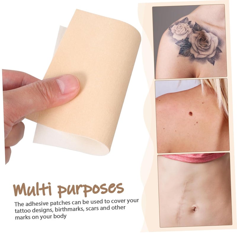 NOLITOY 10pcs Scar Concealing Tape Reusable Non-woven Fabric Tattoo Cover up Patch Self-adhesive Skin Tape for Scars Birthmarks and Tattoos Blends Skin Tone - Image 3