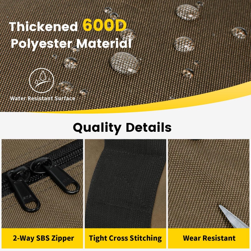 Vorspack Extra Large Duffle Bag for Travel - 100L Duffel Bag for Men Gear Bag for Storage Foldable Weekender Bag for Overnight Camping - Khaki - Image 5