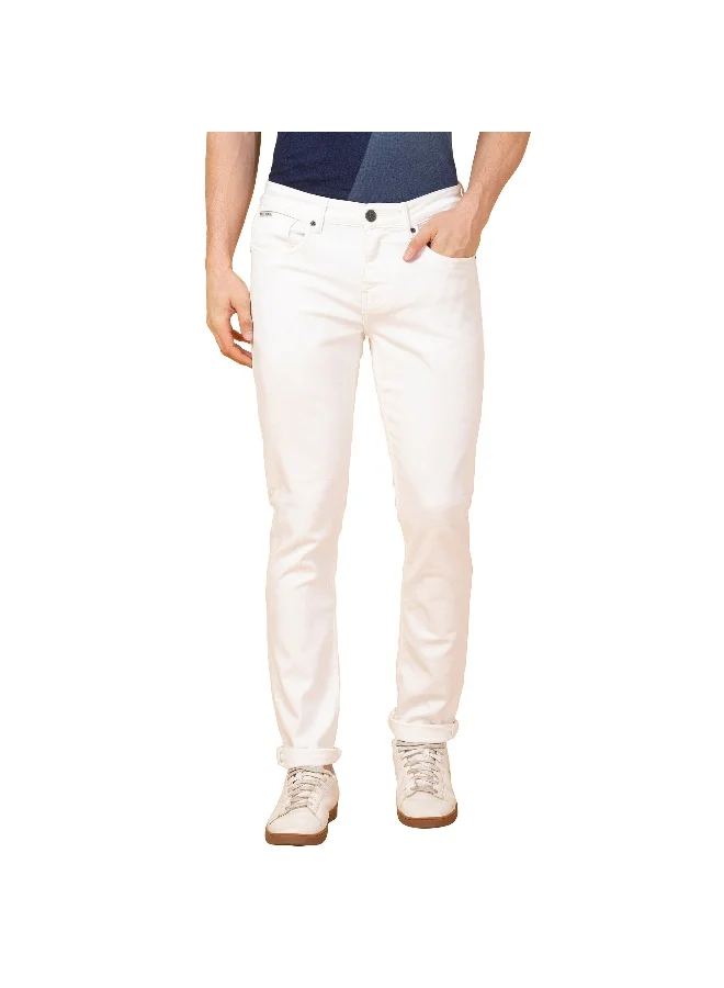 بيينغ هيومان Mens Ivory Slim Fit Denims