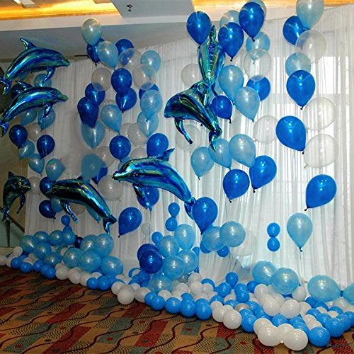 Balloonistics Masti Zone Dolphin/ Fish Shape /shark Latex Balloon, Set Of 6, Multicolour - Image 4
