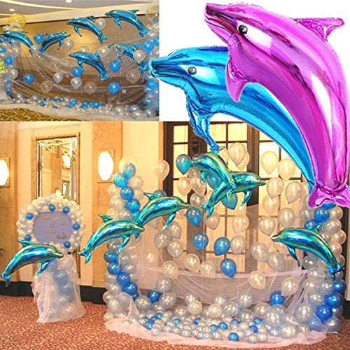 Balloonistics Masti Zone Dolphin/ Fish Shape /shark Latex Balloon, Set Of 6, Multicolour - Image 2