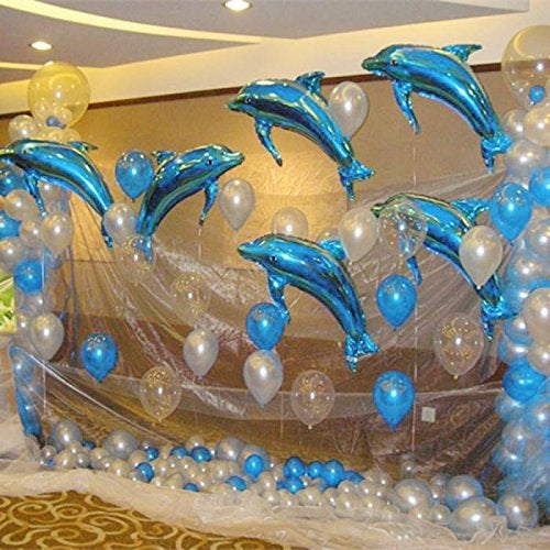 Balloonistics Masti Zone Dolphin/ Fish Shape /shark Latex Balloon, Set Of 6, Multicolour - Image 3