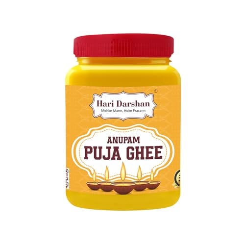 Hari Darshan Anupam Puja Ghee | for Pooja Havan & Rituals | Non-Edible Pooja Ghee for Deepam Diyas & Festivals | Essential Havan Samagri for Spiritual Offerings & Worship – 500g - Image 1