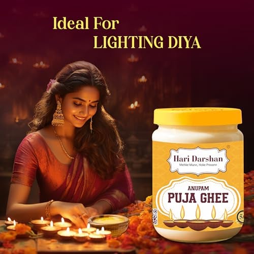 Hari Darshan Anupam Puja Ghee | for Pooja Havan & Rituals | Non-Edible Pooja Ghee for Deepam Diyas & Festivals | Essential Havan Samagri for Spiritual Offerings & Worship – 500g - Image 4