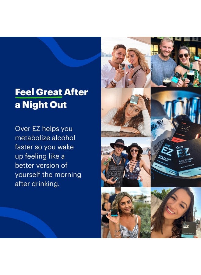 OVER EZ Pre-Drink Supplement - Party Recovery & Prevention Pills for a Night Out & Better Mornings (12 Capsules) & Milk Thistle, Amino Acids, Vitamin Bs - Image 3