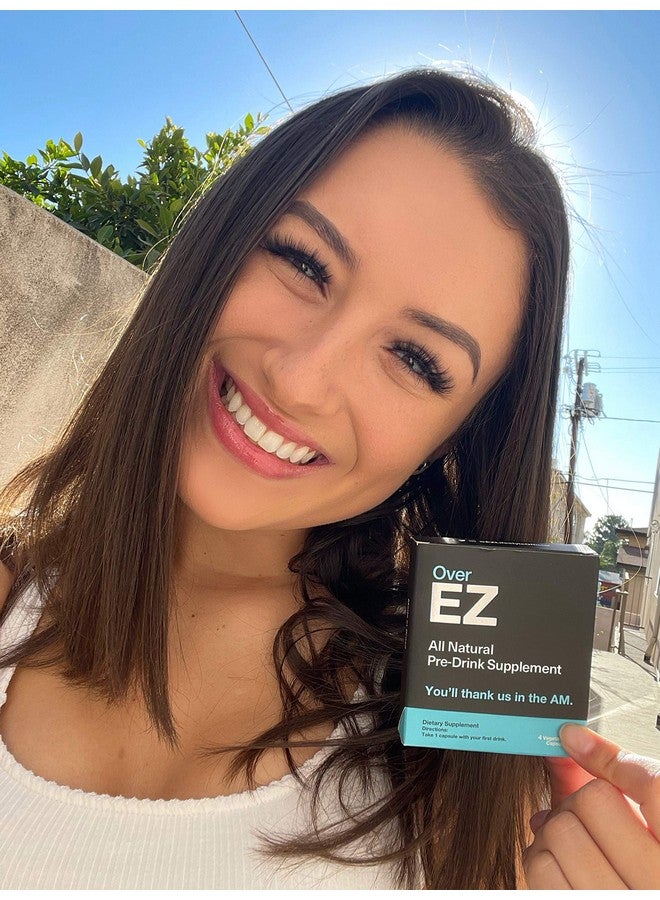 OVER EZ Pre-Drink Supplement - Party Recovery & Prevention Pills for a Night Out & Better Mornings (12 Capsules) & Milk Thistle, Amino Acids, Vitamin Bs - Image 4